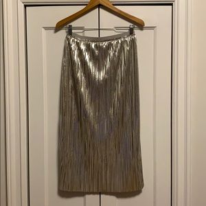 Metallic Midi Skirt